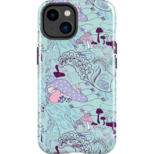 Disney Alice in Wonderland (animated) Mushrooms Print Pattern iPhone 15 Impact Case